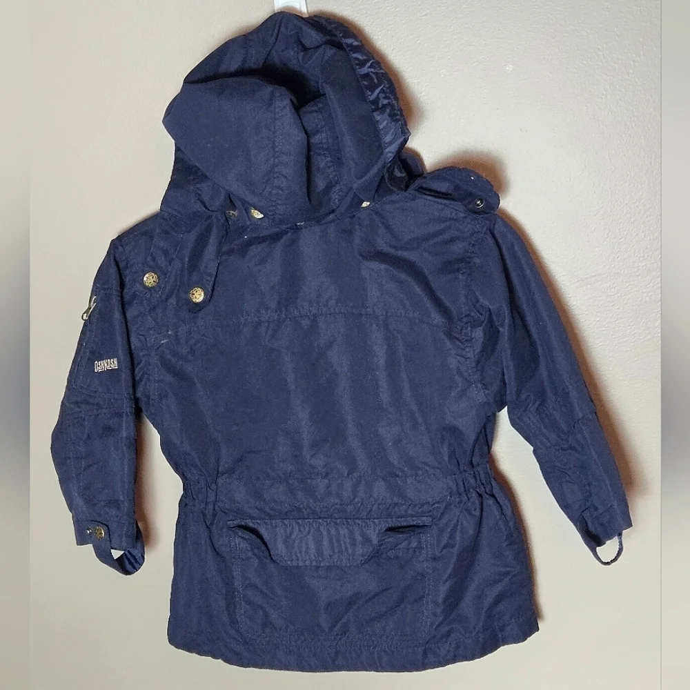 Vintage OshKosh‎ B'gosh Navy Hooded Utility Cabincore Jacket, 3T